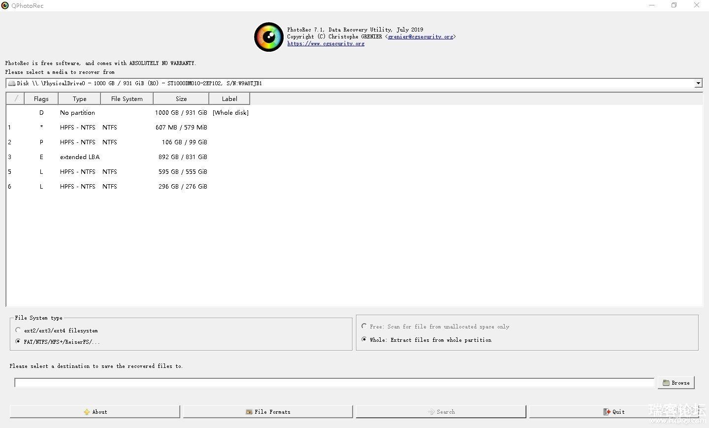 ԴѵݻָTestDisk 7.1-3.jpg